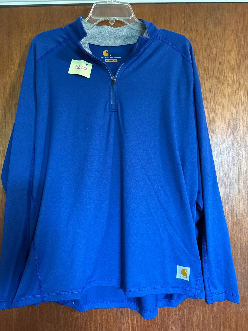Carhartt Men's Blue Quarter-Zip Performance Pullover Relaxed Fit Size L ‼️😍‼️